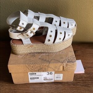 Free People White Espadrille Sandals